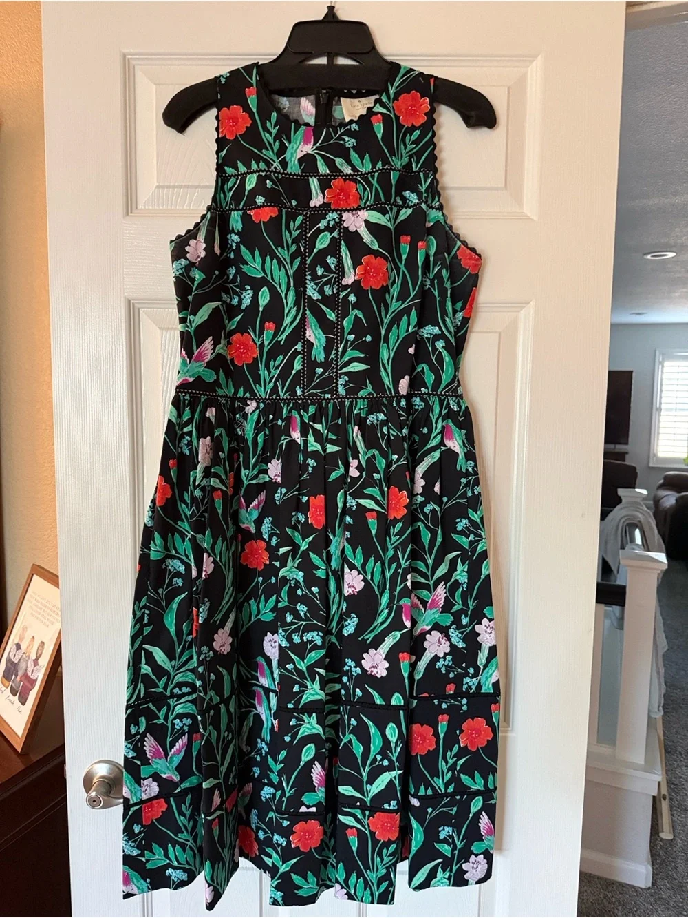 Kate Spade Jardin Poplin Hummingbird Dress